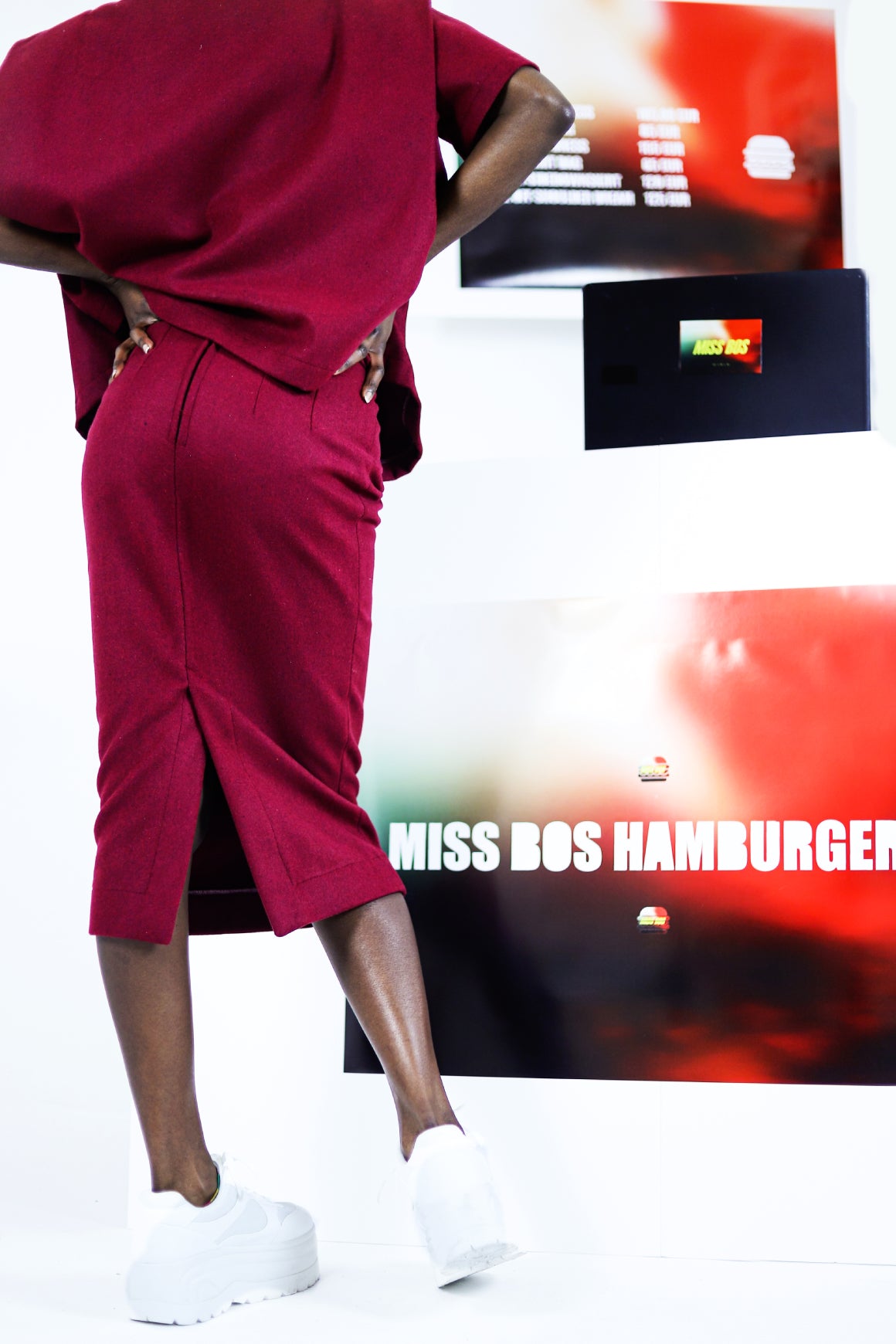 Burgundy skirt
