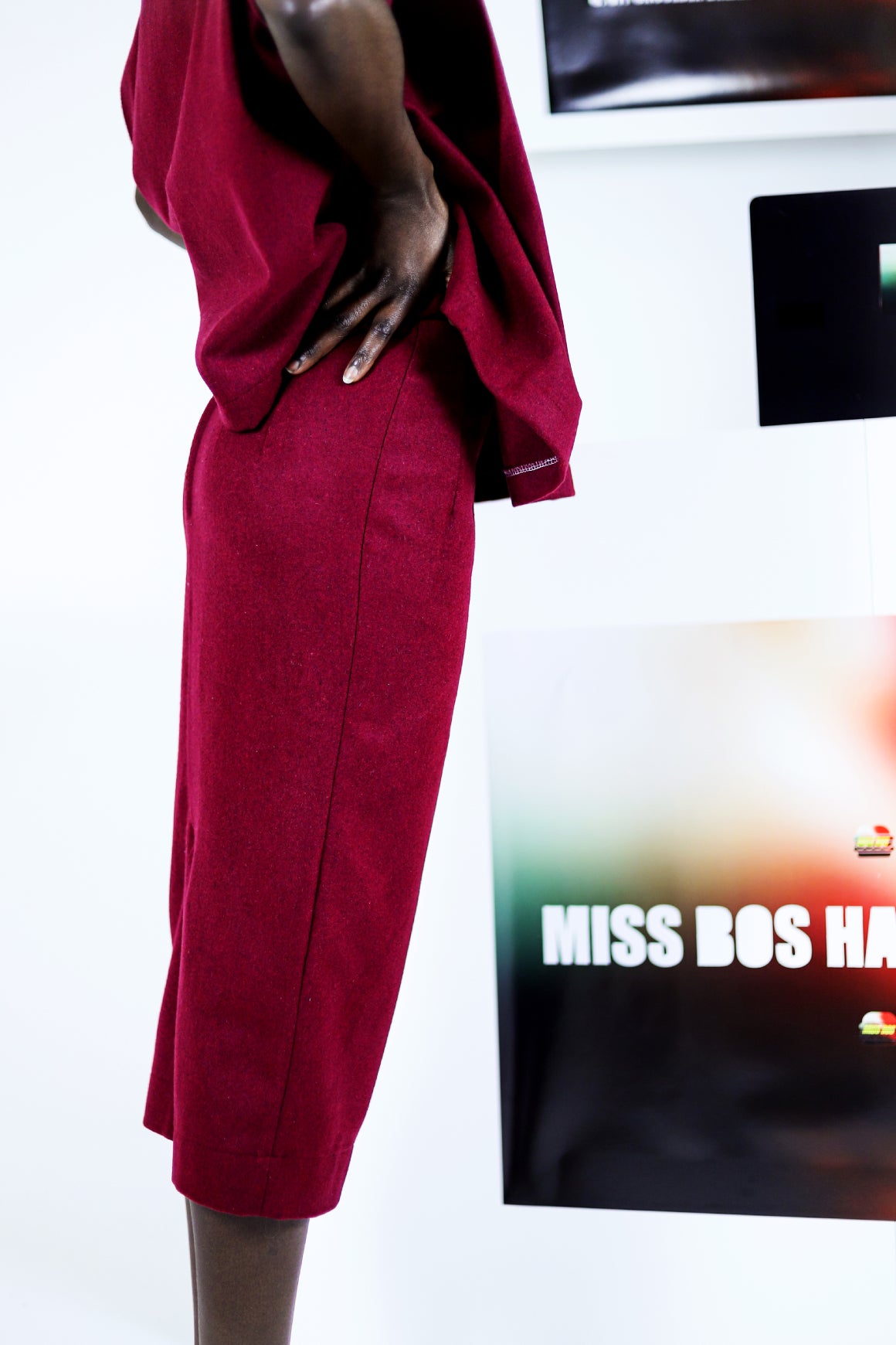 Burgundy skirt